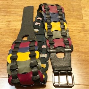 Audrey Daniels woven multicolor leather belt 33-36